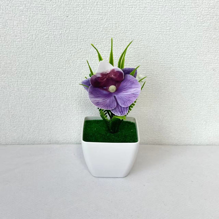Kleine Topfpflanze Künstliche Orchideenarrangement