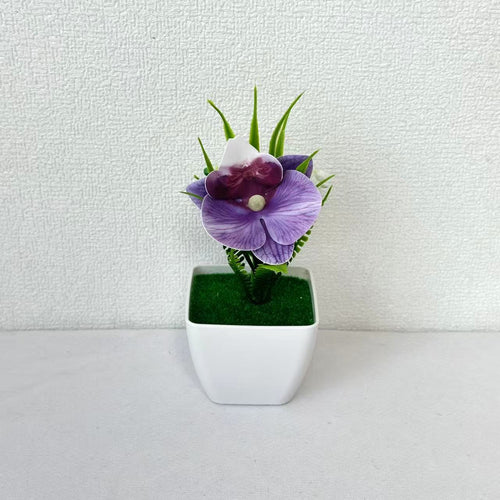 Kleine Topfpflanze Künstliche Orchideenarrangement