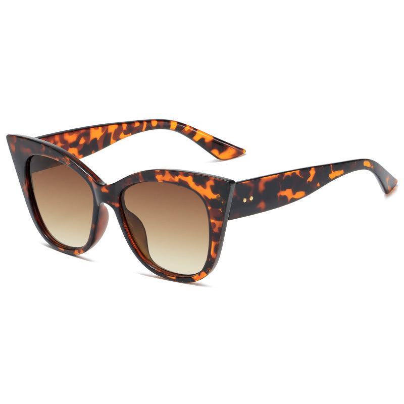 Damen extravagante Cat-Eye-Sonnenbrille mit verspiegelten Gläsern Karnz