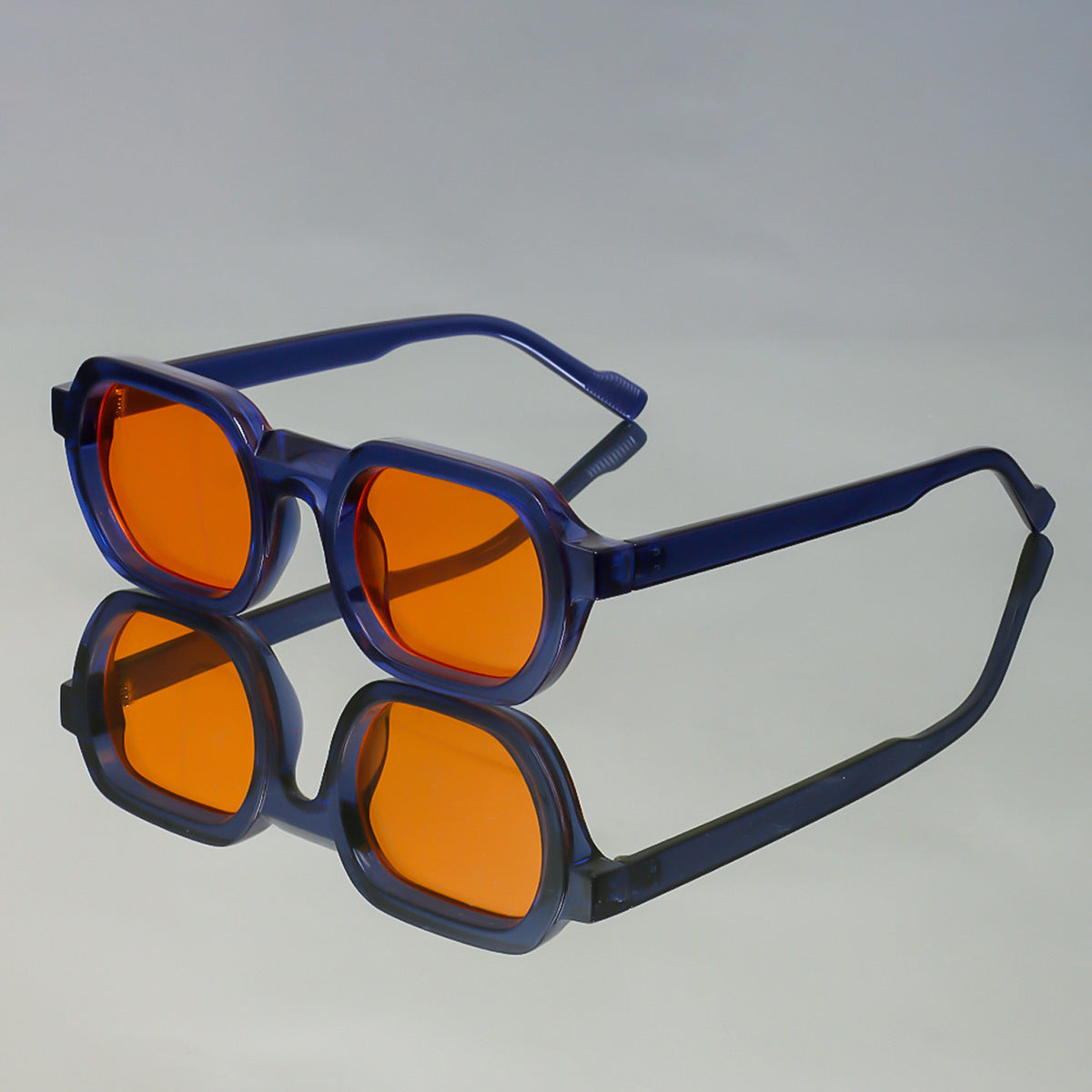 Damen modische Sonnenbrille im modernen Design mit breitem Rahmen Karnz