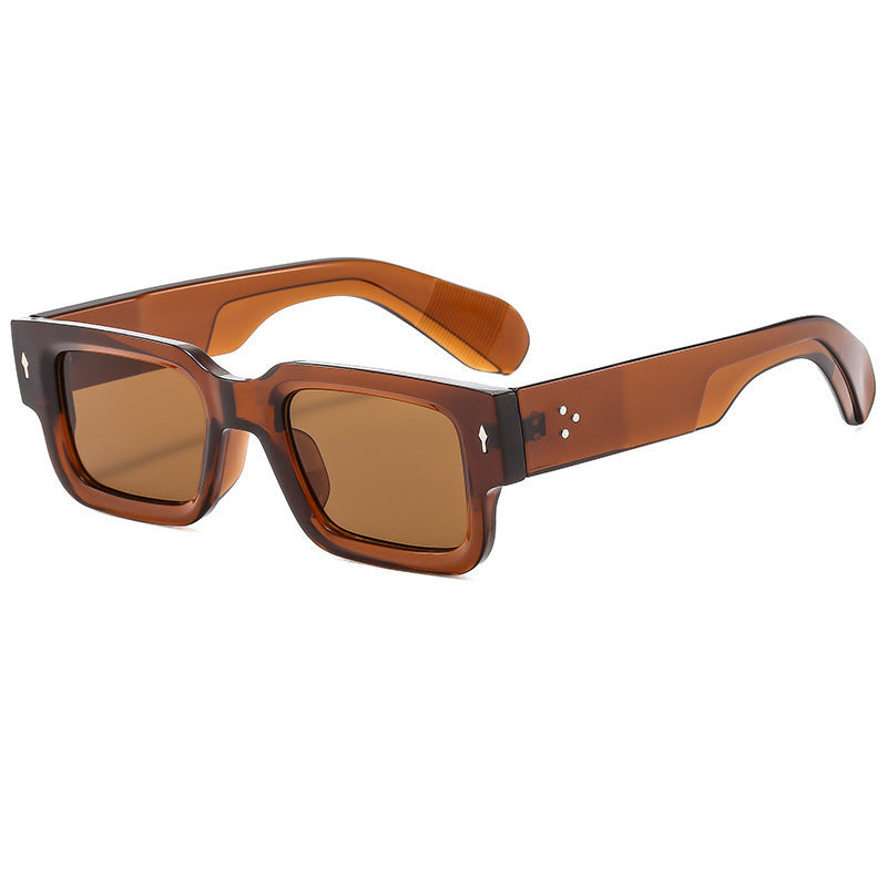 Damen modische quadratische Sonnenbrille mit robustem Rahmen und komfortablem Sitz Karnz