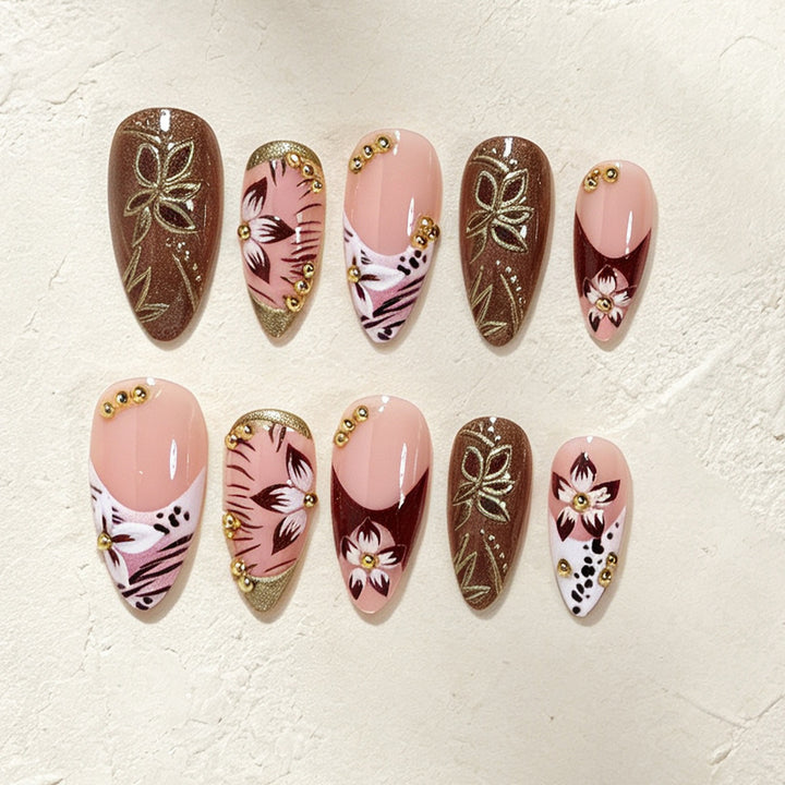 Künstlerisches Langes Stiletto-Nageldesign Karnz