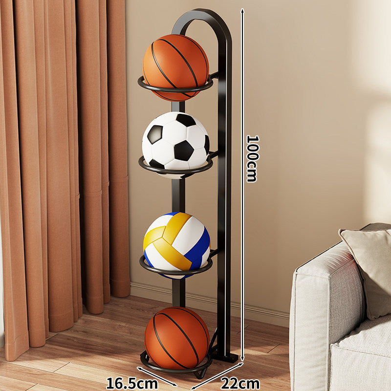 Vertikaler Vier-Ball-Freistehender Sportball-Lagerregalständer