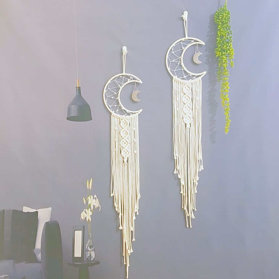 Macrame Mond Wandbehang Karnz