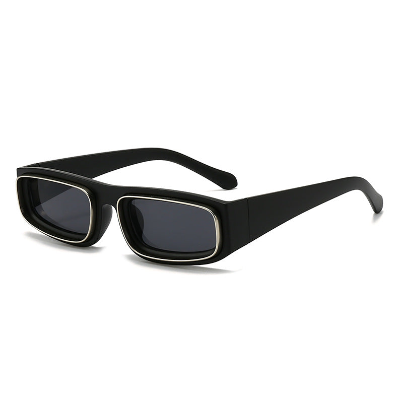 Damen modische und trendige Sonnenbrille mit breitem Rahmen Karnz