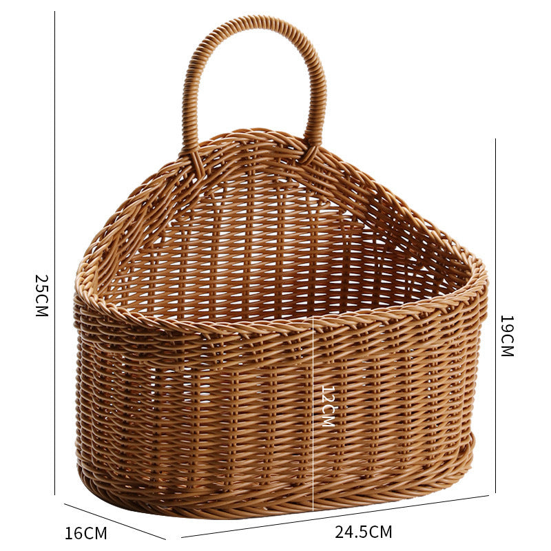 Damen Handgefertigter Rattan Aufbewahrungskorb mit Griff Karnz
