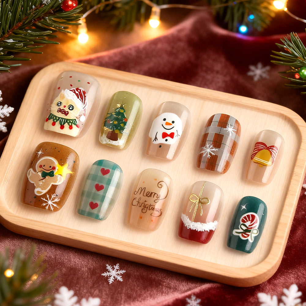 Weihnachtlich-Themen Druck-Nagelkunst Set Karnz