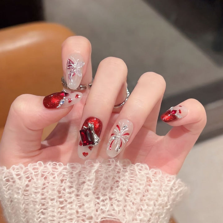 Dekoratives thematisches Press-On Nagelset Karnz