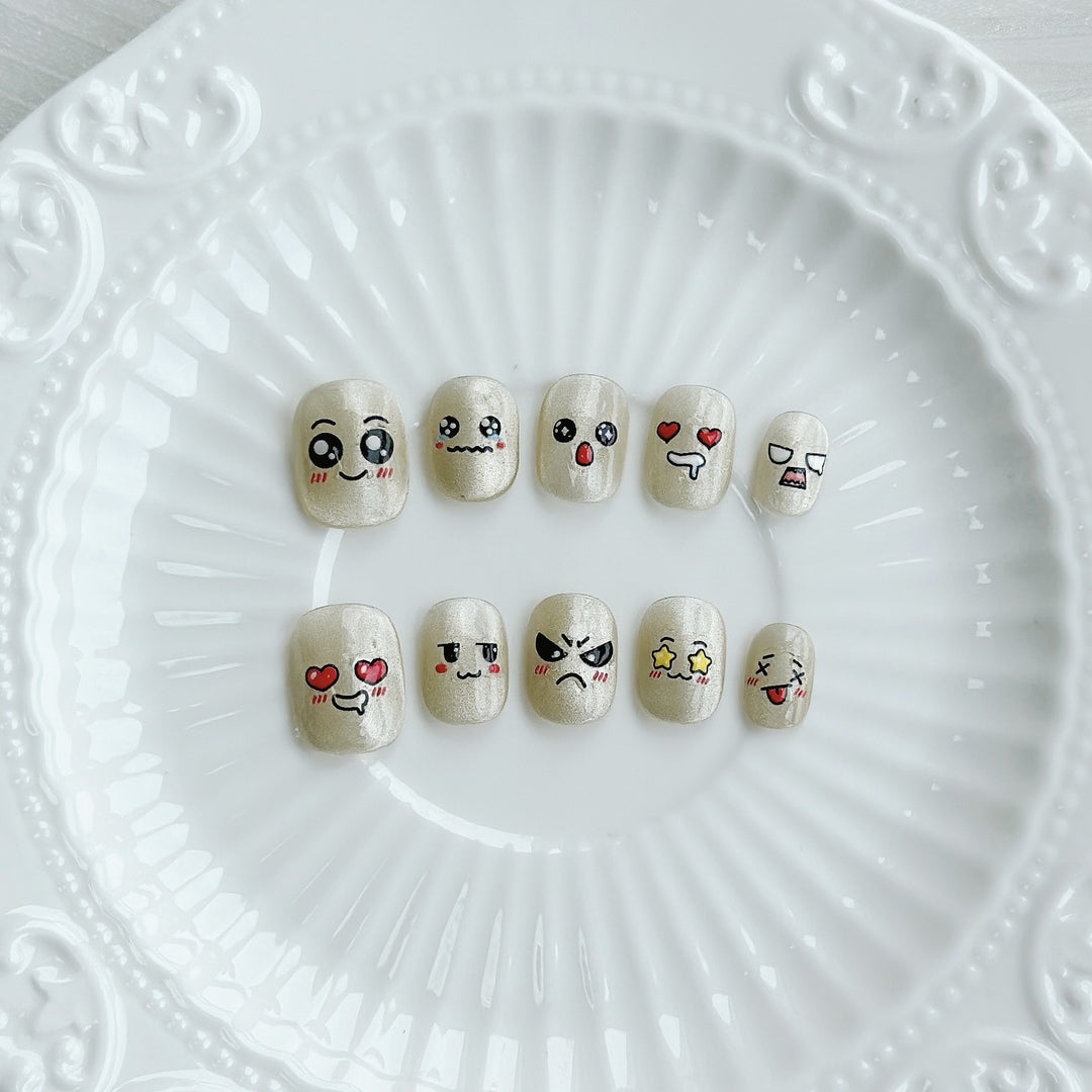 Dekoratives Emoji Press-On Nagelset
