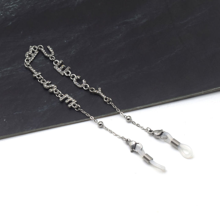 Glitzernde Strass Brillen Kette Karnz