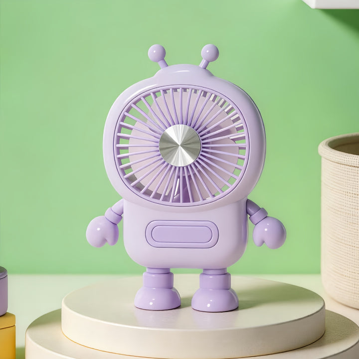 Damen Tragbarer USB Mini-Ventilator im kreativen Roboterdesign Karnz