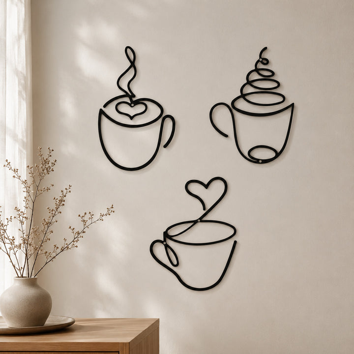 Künstlerische Kaffeetassen Wanddekoration
