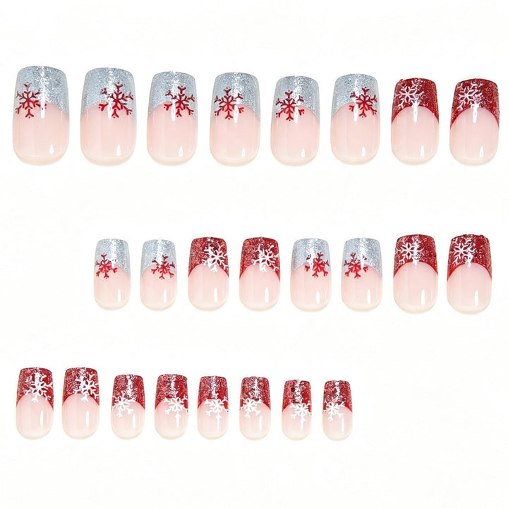 Saisonale Schneeflocken-Nagelkunst-Wraps Karnz