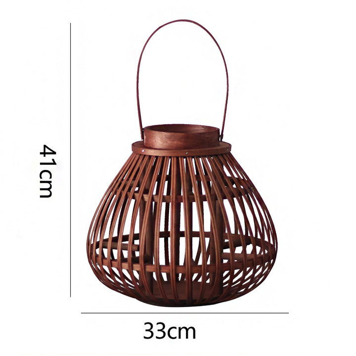 Handgefertigte Rattan-Laterne Karnz