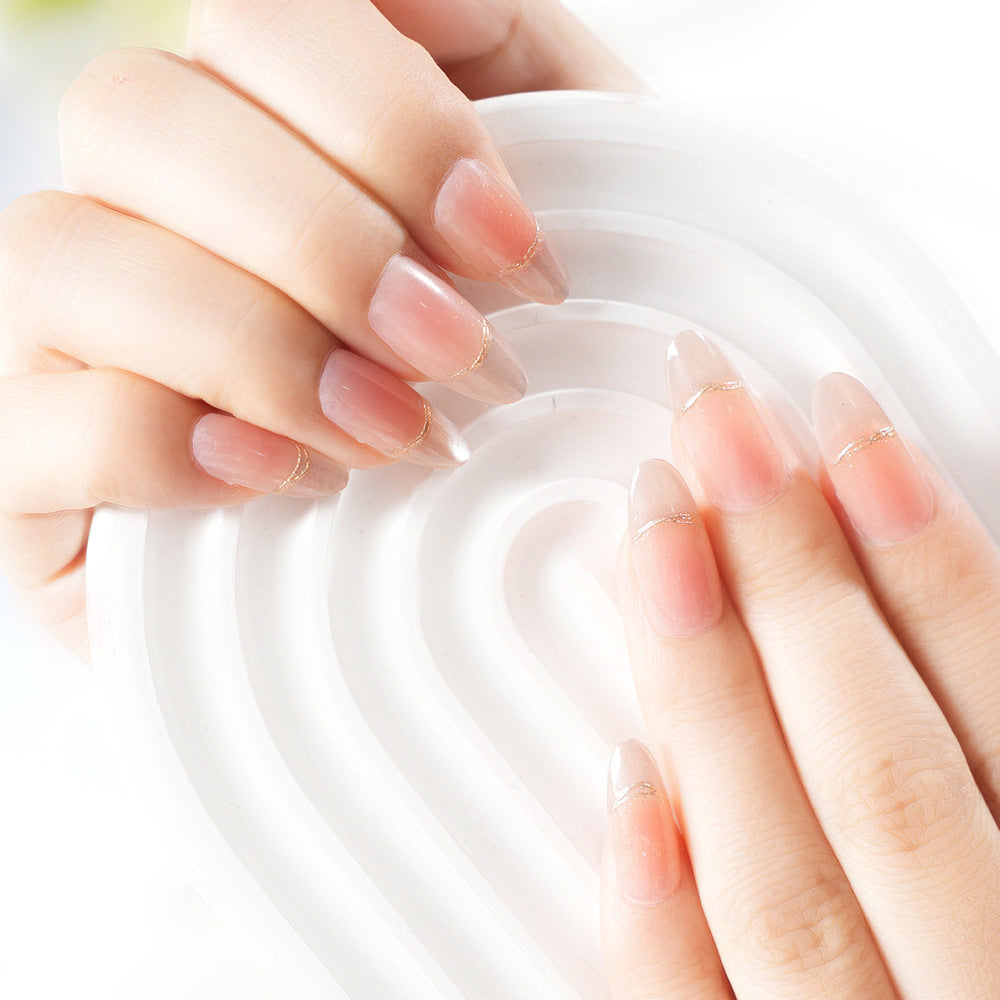 Elegantes French Tip Press-On Nagelset Karnz