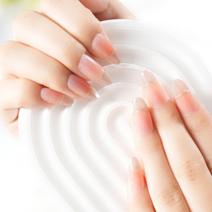 Elegantes French Tip Press-On Nagelset Karnz