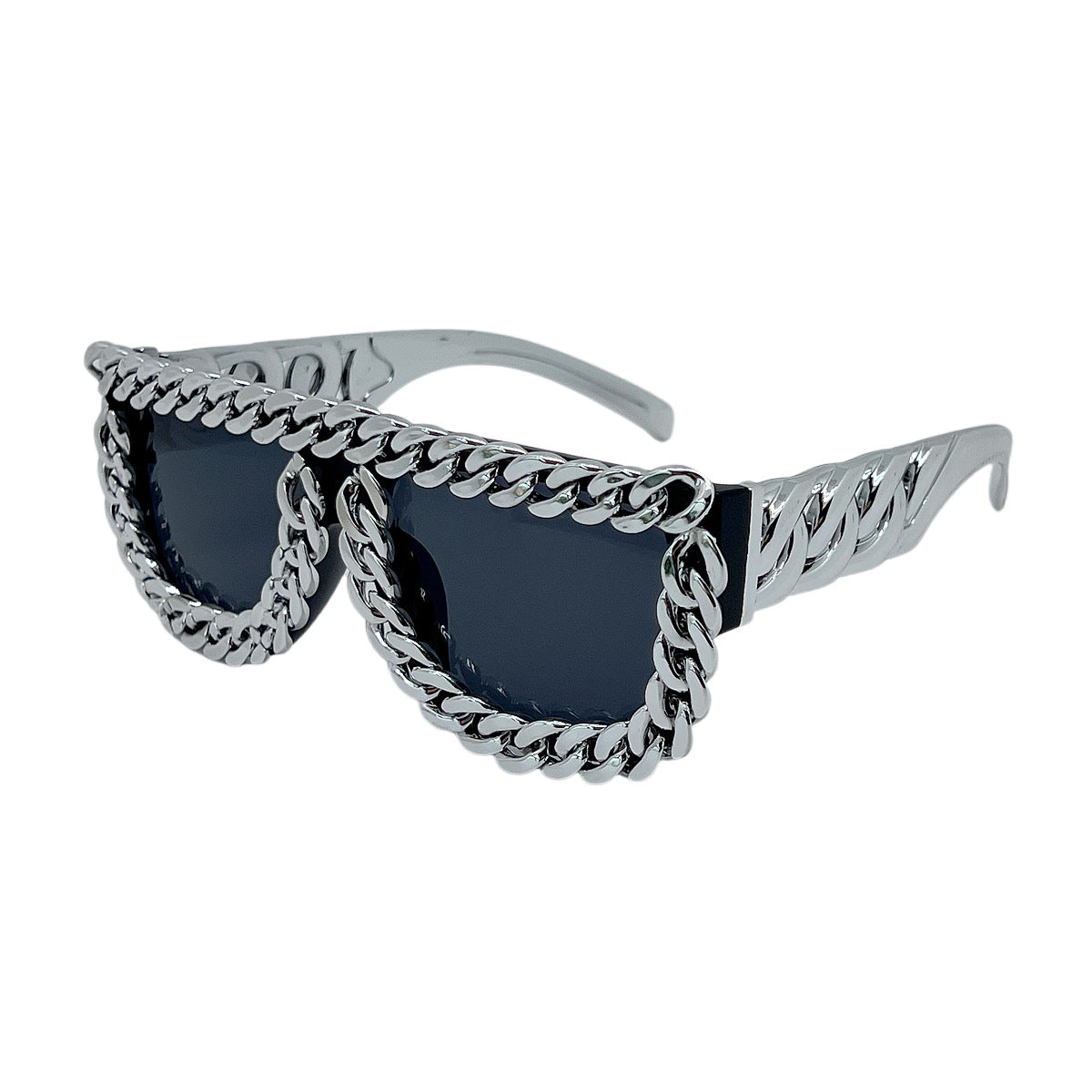 Damen Sonnenbrille mit auffälligem Kettenrahmen Karnz