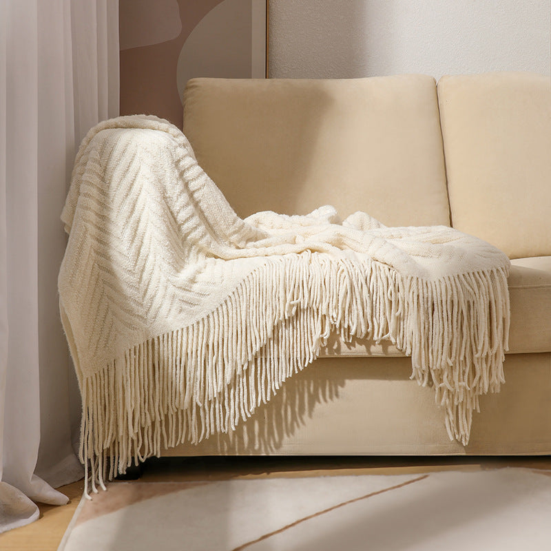 Gemütliche Strickdecke
