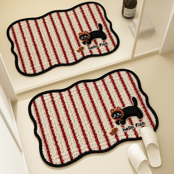 Verspielt geformte Badmatte in Hundeform