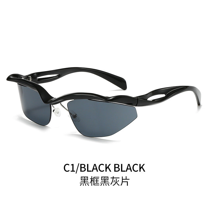 Damen Sportliche Sonnenbrille mit aerodynamischem Rahmen Karnz 1780028486