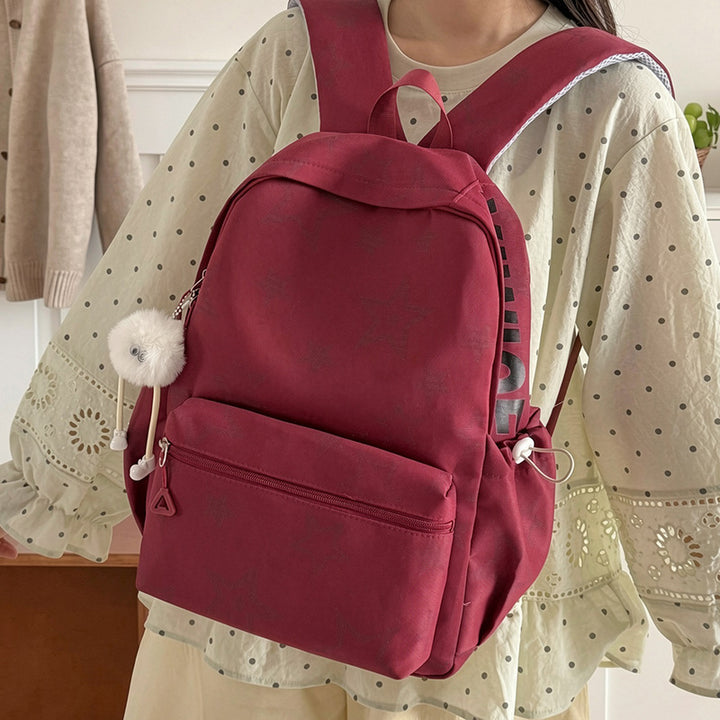Stern-Bestickter Lässiger Rucksack Karnz