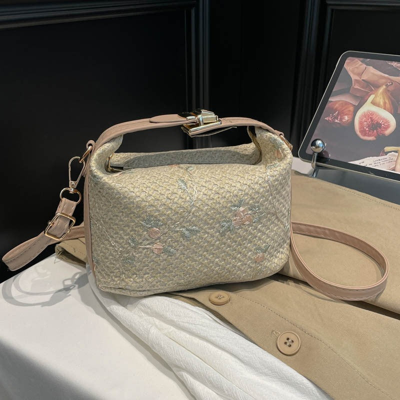 Bestickte Blumen Mini-Handtasche Karnz