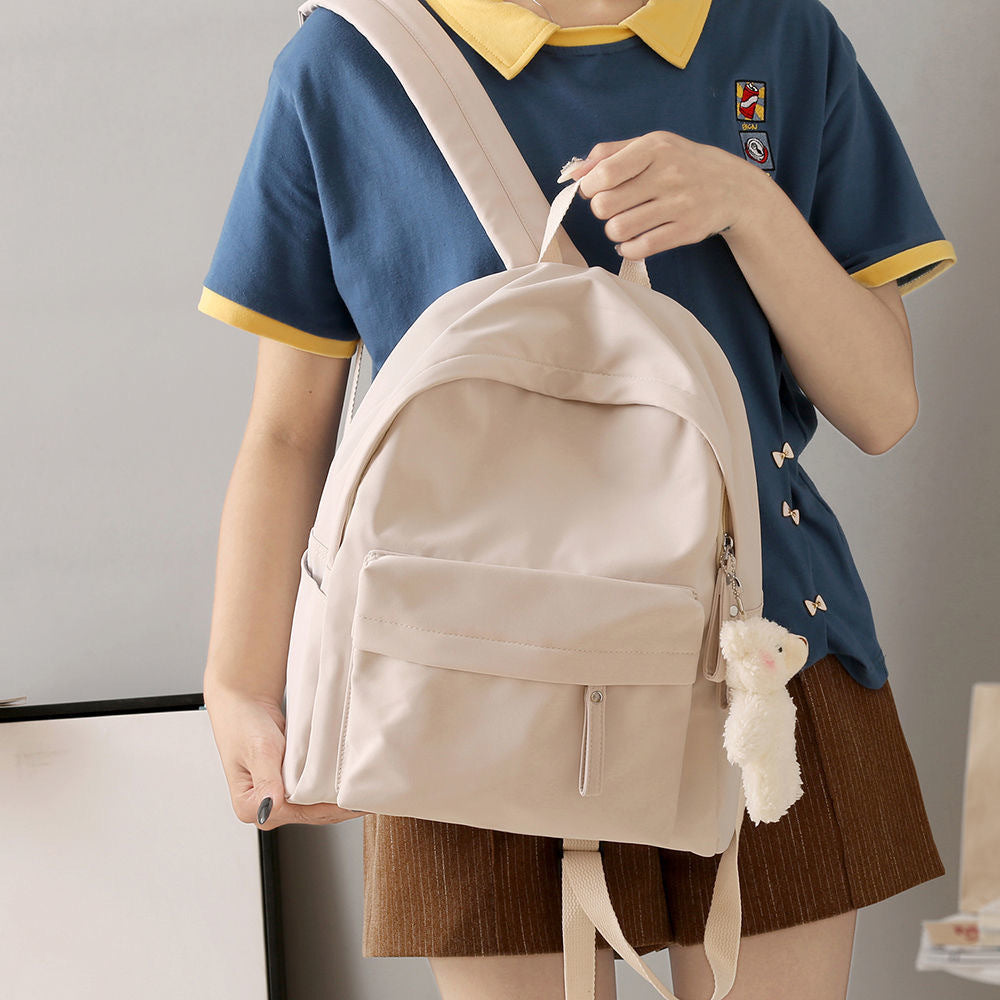 Casual Rucksack mit Plüsch-Schlüsselanhänger Karnz