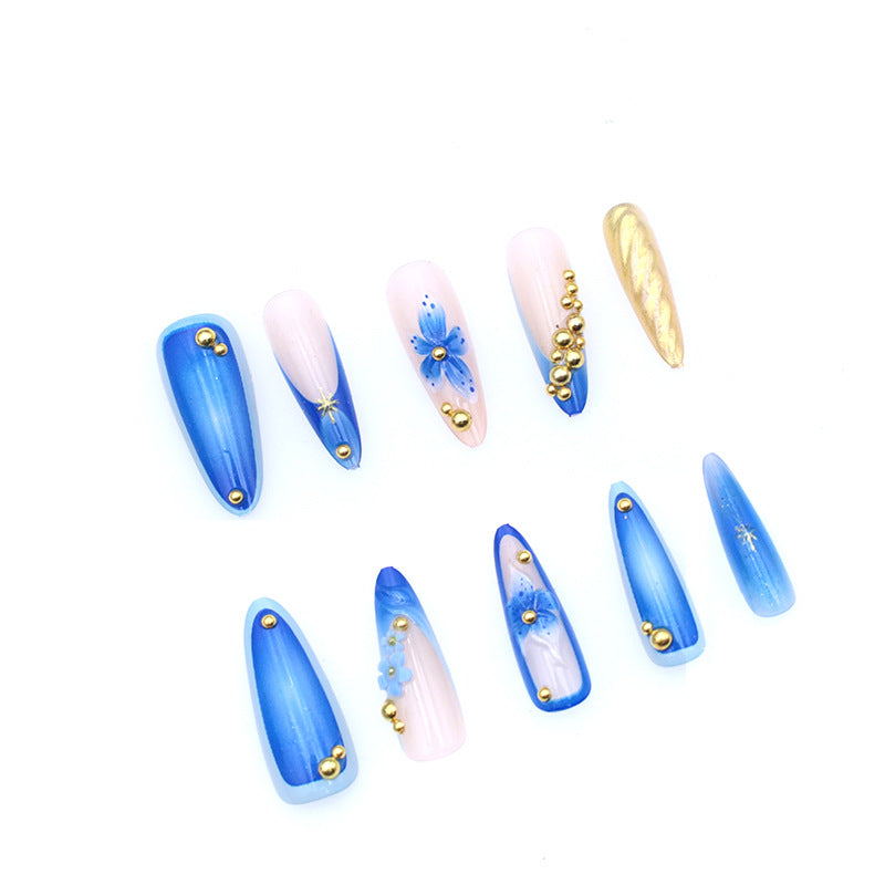 Künstlerische Blumen Nagelkunst Verlängerungen Karnz