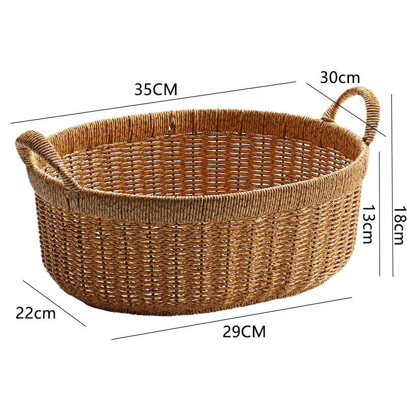 Handgefertigter Rattan Aufbewahrungskorb Karnz