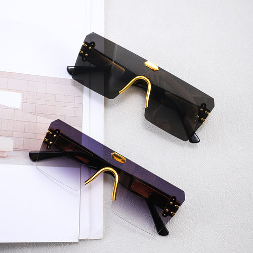 Damen futuristische Fashion-Sonnenbrille Karnz