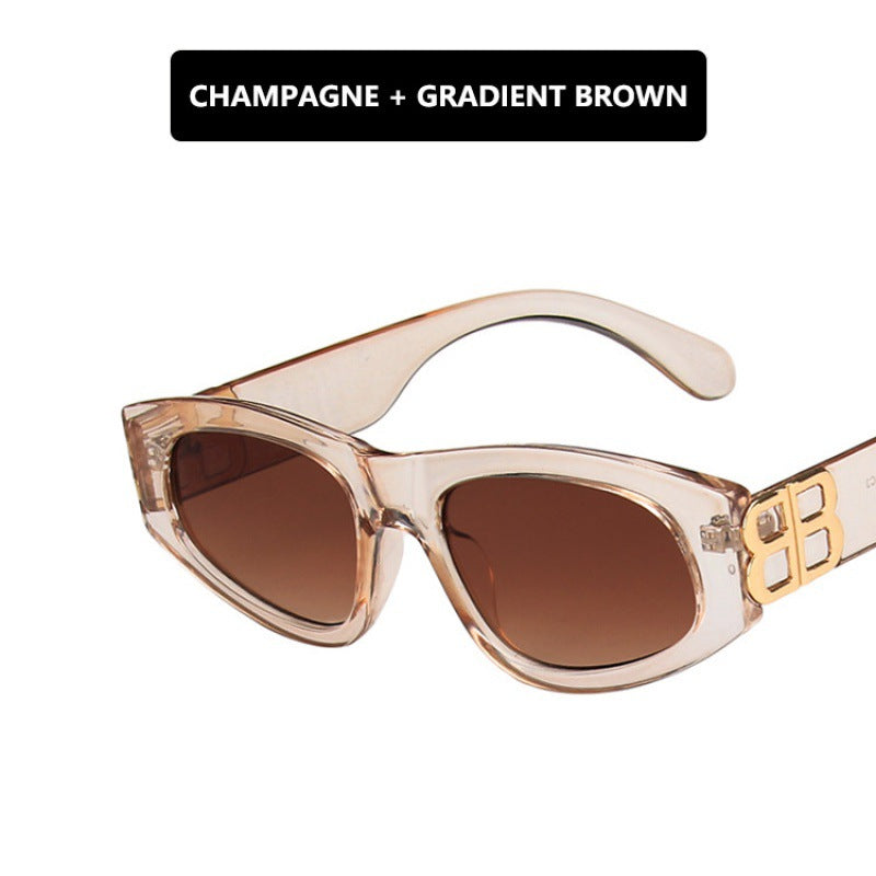 Damen modische Cat-Eye Sonnenbrille mit luxuriösen Akzenten Karnz