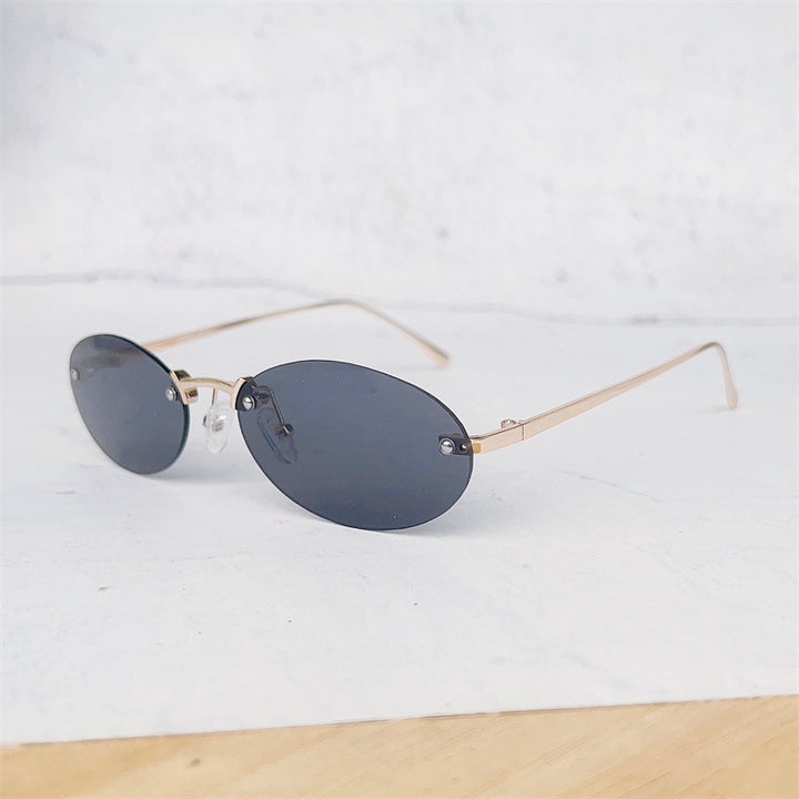 Minimalistische ovale Rahmenbrille Karnz