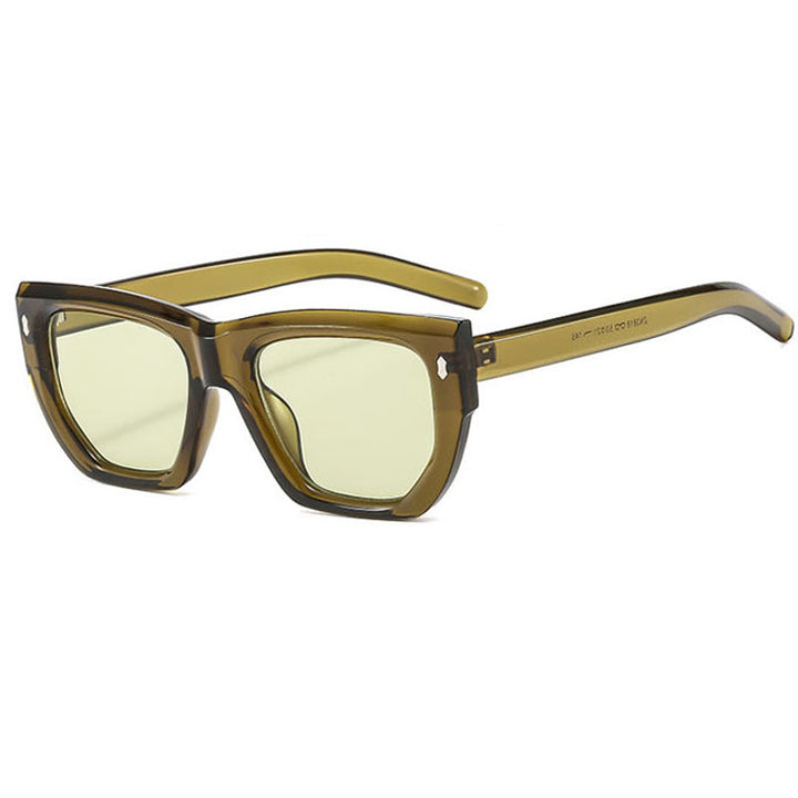 Damen Designer-Sonnenbrille mit modernem geometrischem Rahmen und UV-Schutz Karnz
