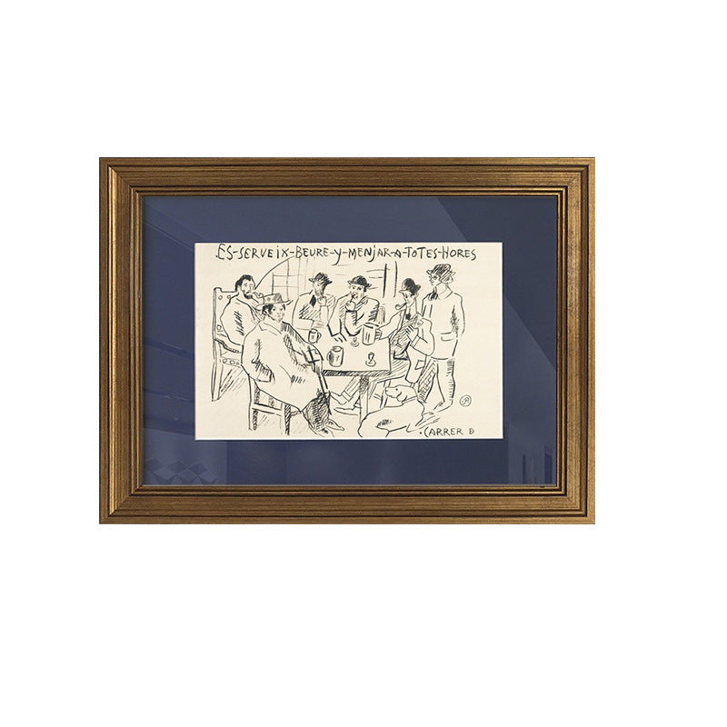 Vintage-inspirierte gerahmte Kunstwerke
