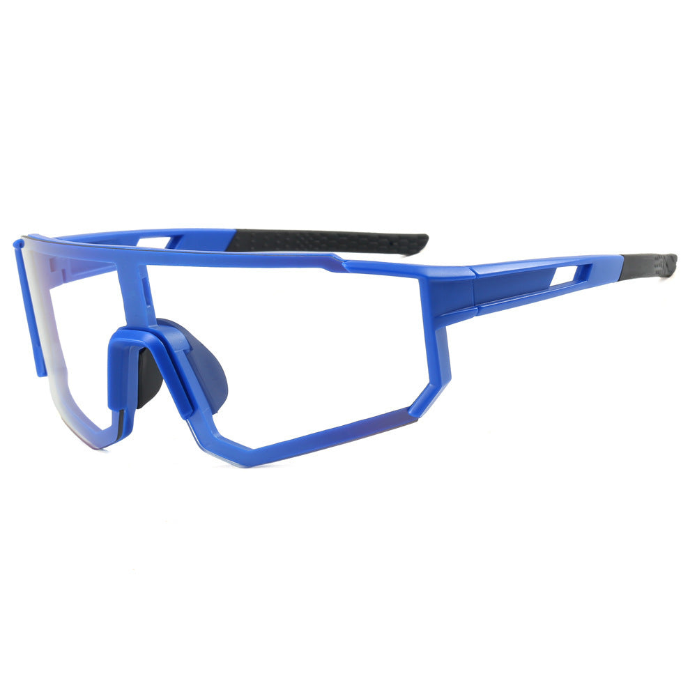 Damen sportliche Sonnenbrille im futuristischen Design mit breitem Sichtfeld Karnz