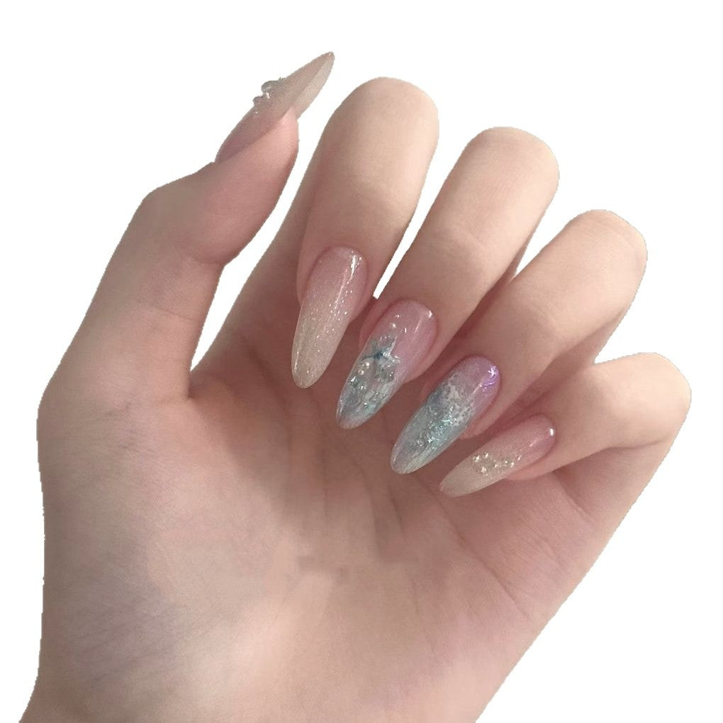 Künstlerische Glitter Stiletto Nagelverzierung