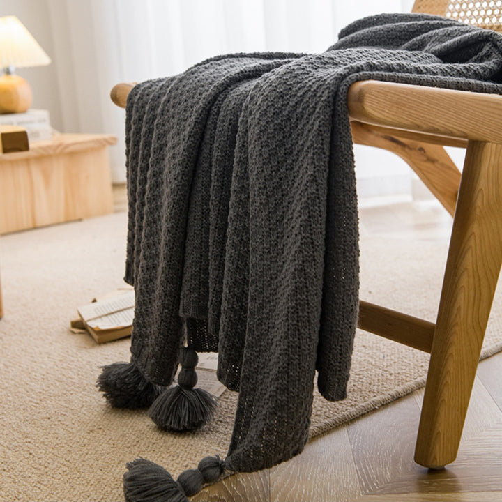 Gemütliche Strickdecke
