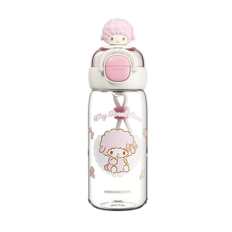 Damen Trinkflasche mit interaktivem Deckel und süßem Charakterdesign Karnz