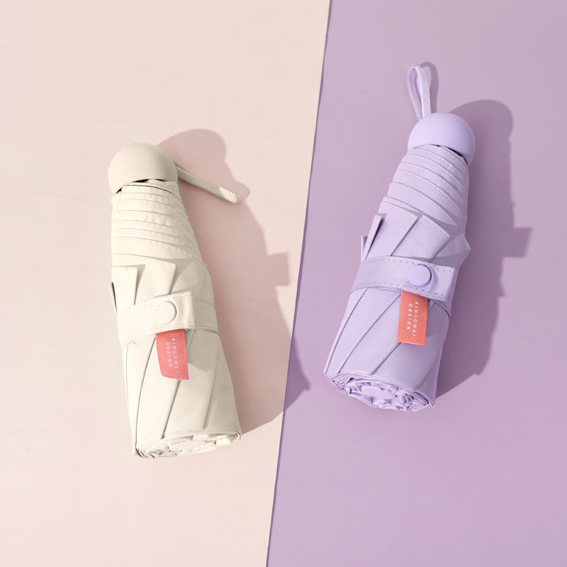 Damen handlicher UV-Schutz Falt-Regenschirm Karnz
