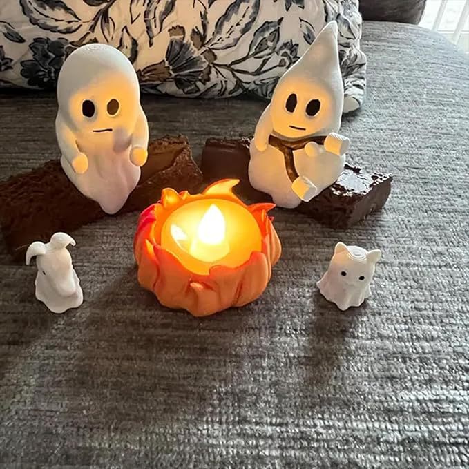 Kreatives Ghost Campfire Figuren Set Karnz