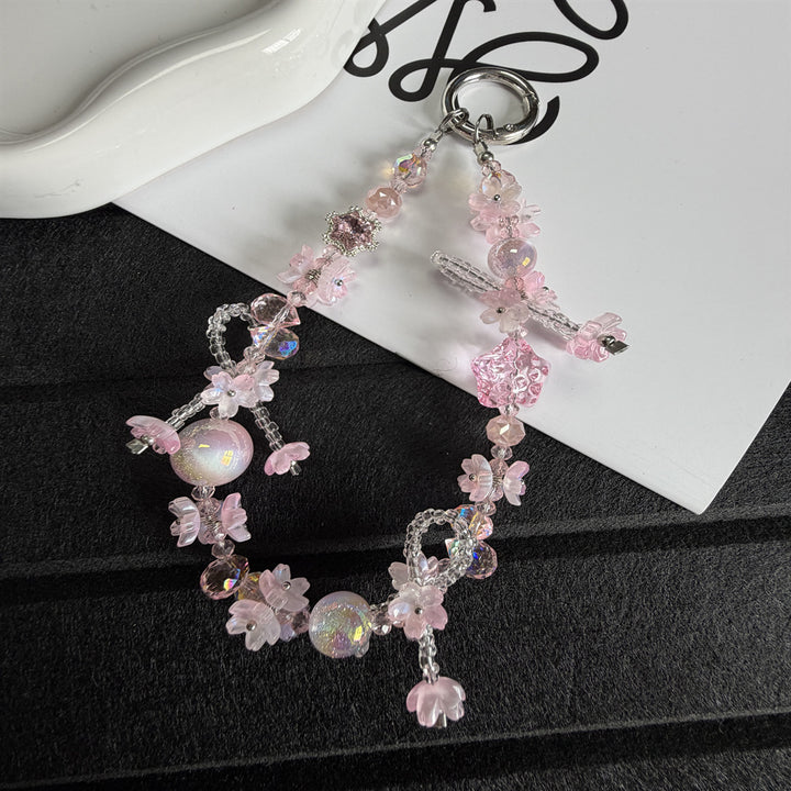 Elegante florale Perlen Charms Schlüsselanhänger Karnz