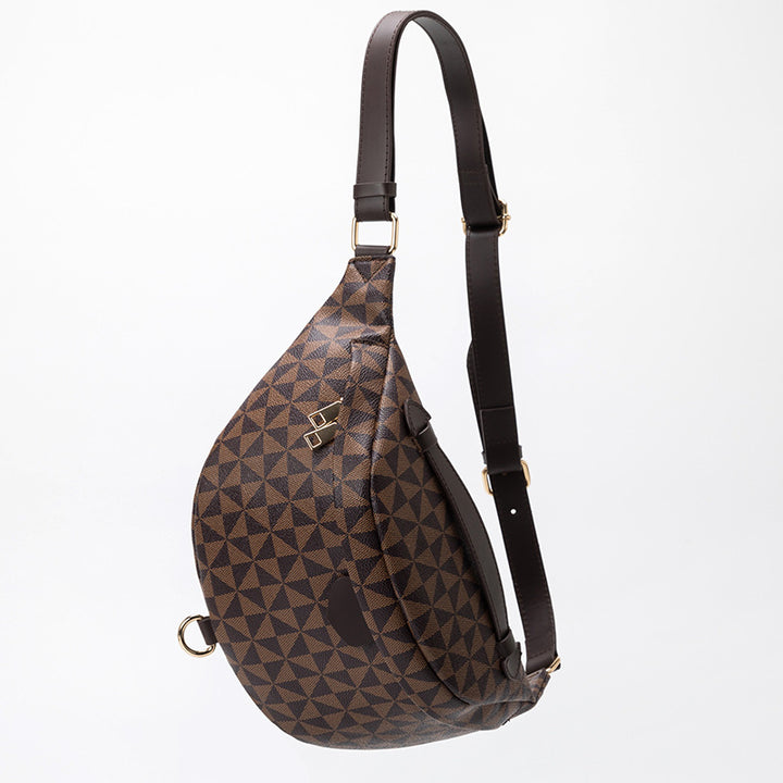 Stylische geometrisch gemusterte Bauchtasche