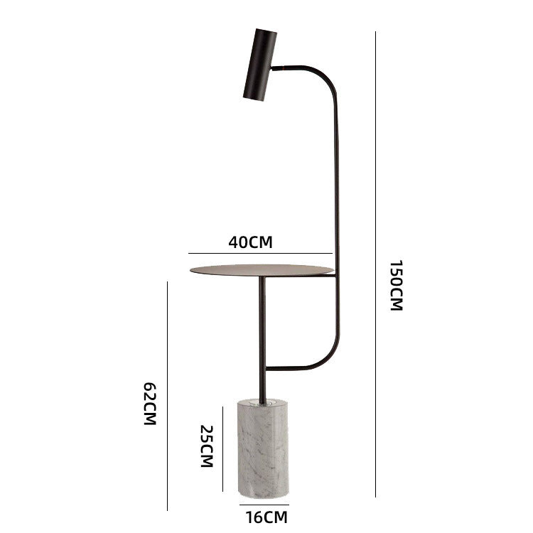 Moderne Marmor Basis Stehlampe mit integriertem Beistelltisch