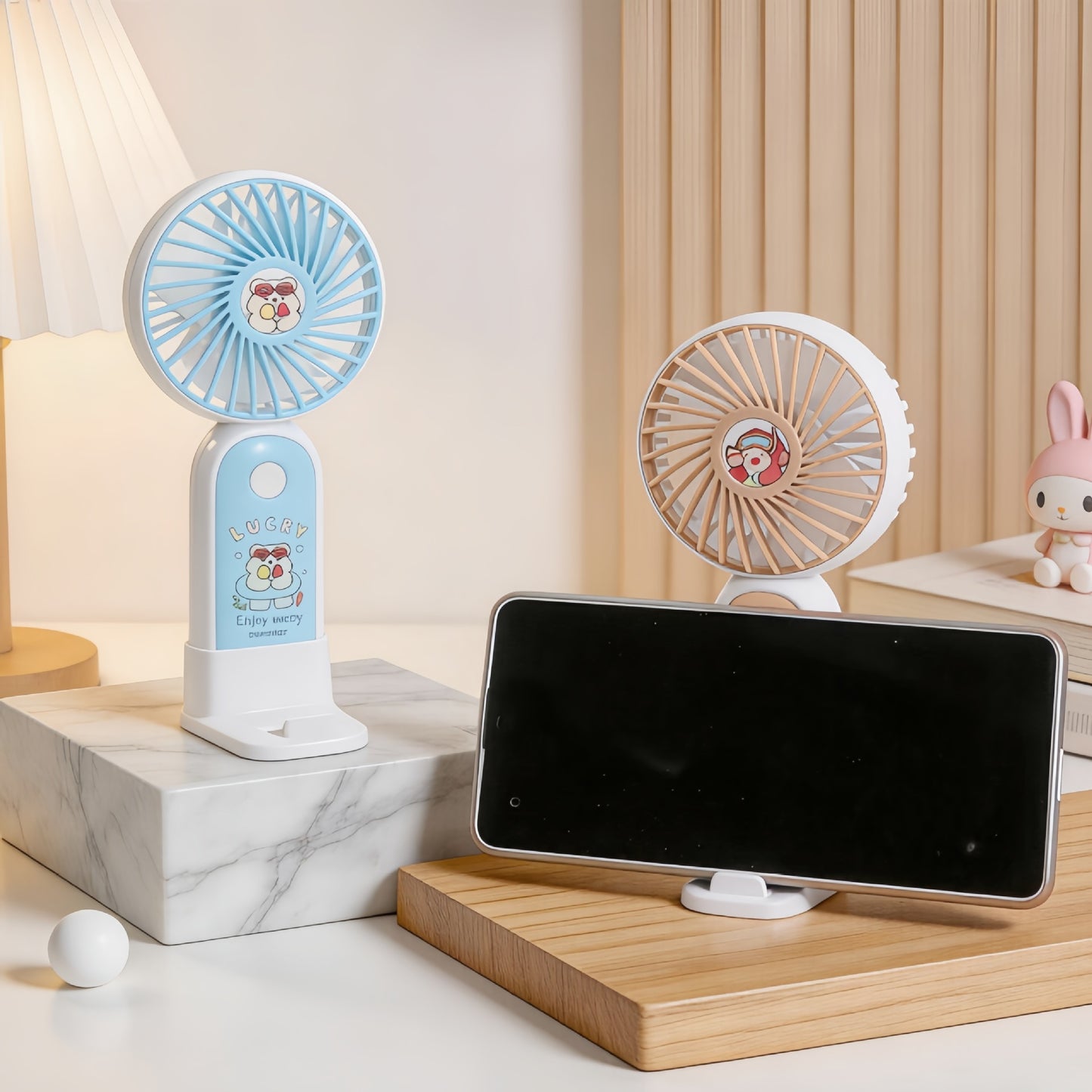 Damen Tragbarer USB-Handventilator mit niedlichem Motiv Karnz