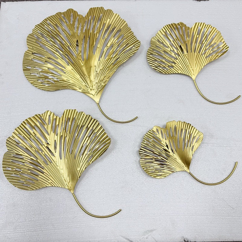 Elegante Ginkgo-Blatt Wandkunst Haken Karnz
