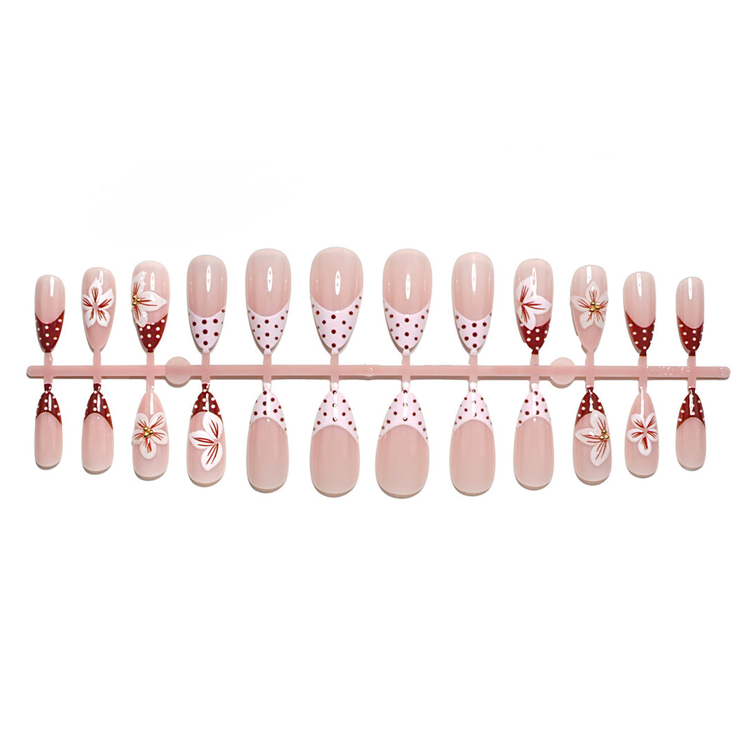 Elegantes dekoratives Press-On-Nagelset