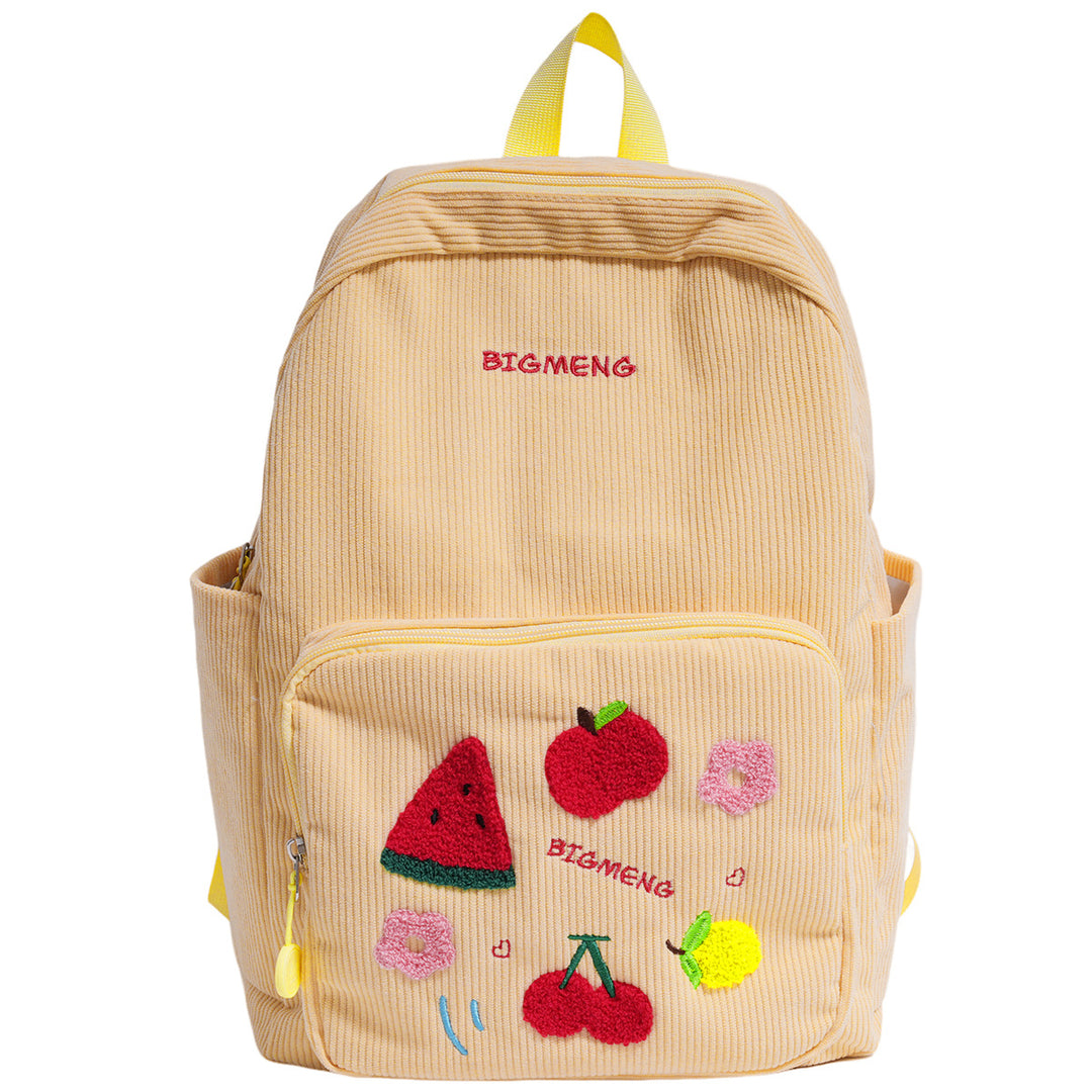 Stylische Bestickte Obstmuster Rucksack Karnz