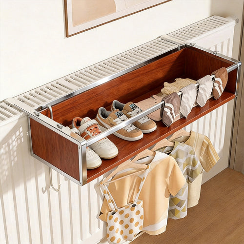 Radiator-Montierter Mesh Schuh- & Socken-Trocknungskorb mit Verstellklemme