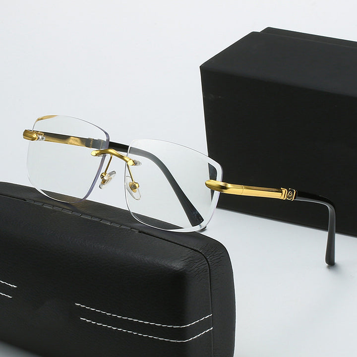 Damen quadratische Sonnenbrille mit stilvollen Kunststoff- und Metalldetails Karnz