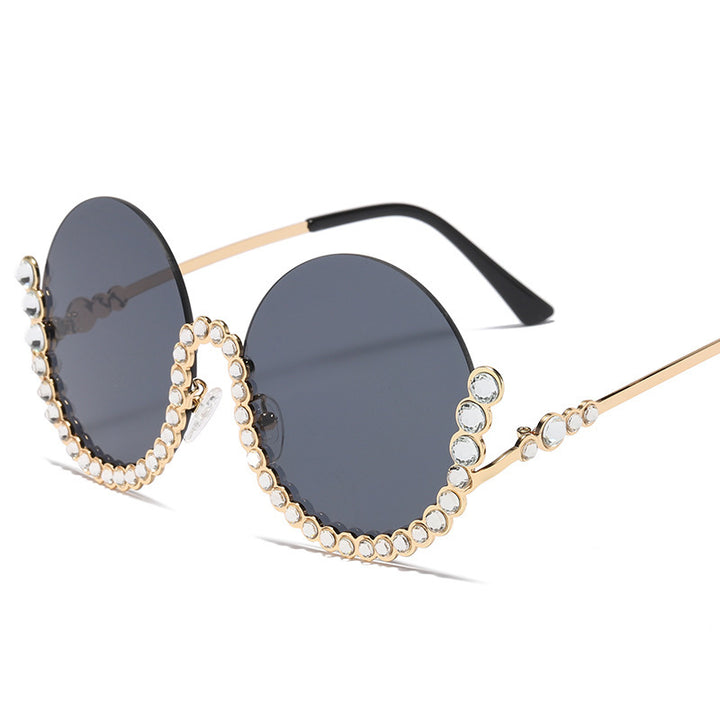 Damen Designer-Sonnenbrille mit glamourösen Kristallakzenten Karnz